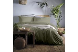 Appletree - Ciemnozielone zestawy poszewek na kołdrę - rozmiar king size (230 x 220 cm) - zielony khaki poszwa na kołdrę - miękki i luksusowy zestaw pościeli w 100% z bawełny - leśna zieleń - styl