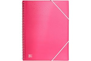 Oxford, Carpeta de Fundas Plástico A4, 30 Fundas Transparentes, Color Rosa, 400167284