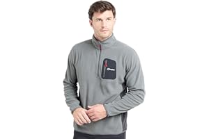 Berghaus Men's Helvellyn Half Zip Fleece, Polyester Midlayer, Quick-Drying, Moisture-Wicking, Stretch-Bound Collar and Cuffs, for Outdoor Activities