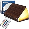BONNYCO Led Book Light Wooden Folding Lamp with Remote Control, 16 Colours & Timer Table Book Lamp Night Light Perfect for Home, Office & Room Decor | Christmas & Birthday Gifts for Men and Women