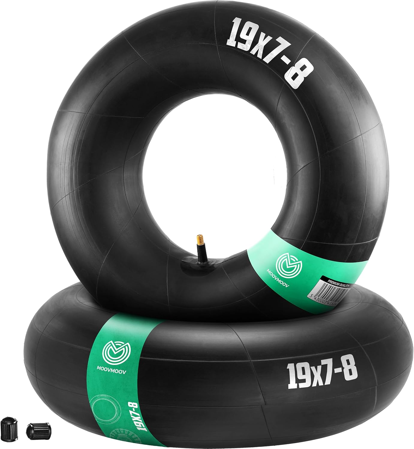 MOOVMOOV 2 Cámaras de aire 19x7-8 | Compatibles con Neumáticos de 18x6.50 a 19x7-8 pulgadas - Tamaño universal Válvula Recta TR13 - Para Cortadoras de Césped, Tractores, Carritos de Golf y Otros
