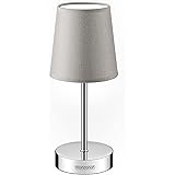 Monzana Lampada da Comodino Paralume in Tessuto E14 Abatjour Luce da Lettura con Interruttore