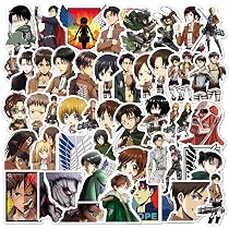Autocollants Attack On Titan - Pack De 100 Stickers Uniques - Pour Ordinateur, Gourde, Skate