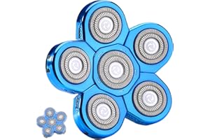 MAWAER Ulepszona wersja niebieska 6 ostrzy głowica golarka wymienne głowice 6 ostrzy za darmo*** Groo**** AidallsWel*** Vifyc** Kib** Tel*** ATE** Roz** głowica golarka elektryczna wymienne głowice