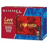 Rimmel London Kit Regalo Donna Love Message, Pochette Small Red con Mascara Nero Extra Super Lash Allungante e Volumizzante e