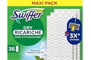 Swiffer Dry Torra Rengöringsdukar för golv, 36 st, med doft, fångar upp och låser in damm