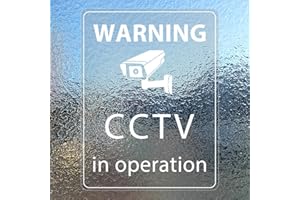 MEITAAT CCTV In Operation Sticker Sign Vinyl 150mm x 200mm Front Self-Adhesive Warning Decal for Window Door Business Office Safety Security 10 Pack