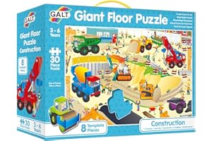 Galt Toys, Giant Floor Puzzle - Construction Site, Floor Puzzles for Kids, Ages 3 Years Plus