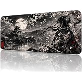 Desenli Baskılı Model Black Deer XXL Gaming Mouse Pad 90x40 cm &ndash; Dikişli Kenar, Kaymaz Taban, Dijital Tasarım, Hassas Takip, 
