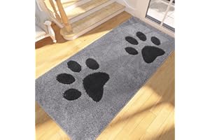 ‎FCSDETAIL FCSDETAIL Schmutzfangmatte waschbar 80 x 178 cm, Fußmatte Innen, absorbierend Fussmatte, rutschfeste Sauberlaufmatte, wasserdicht Teppich für Hund, Eingang, nasse Pfoten