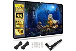 Leinwand Beamer 84 Zoll,HOPFROG Front und Rückprojektion Leinwand Faltbarer 16: 9 HD 4K Projector Screen Wall Mount Projektor Canvas Tragbare für Heimkino Camping