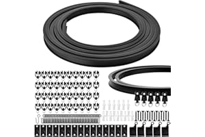 CATIME Elastyczny karnisz sufitowy 5 m, zakrzywiony, z akcesoriami montażowymi, szyna sufitowa do zasłon okiennych i prysznicowych, system zasłon do dzielenia pomieszczeń (czarny)