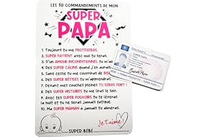 ESTRELA DESIGN Boite à Papa (10 commandement ROSE + Permis poussette)