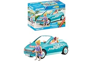 Playmobil | My Life | Aventure en Cabriolet | Voiture Jouet pour Enfants dès 4 Ans | Véhicule avec Figurines & Accessoires | Jouet éducatif | 71809
