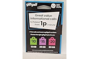 Giff Gaff Pay As You Go Sim Card - 80GB for £20 - Sim Only