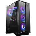 MSI MPG GUNGNIR 110R 'G110R' Ordinateur de Jeu Mid-Tower Boîtier 'Noir, USB 3.2 Gen2 Type C, 1 à 6 Cartes de Contrôle ARGB, 2