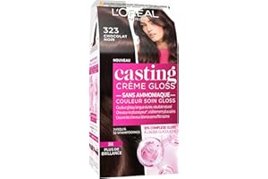 L'OREAL PARIS L’ORÉAL PARIS - Coloration Cheveux Semi-Permanente Ton sur Ton - Couleur Soin Gloss - Sans Ammoniaque - Casting Crème Gloss - Nuance : Chocolat Noir (323)