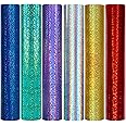 TECKWRAP Holographic Sparkle Adhesive Craft Precut Vinyl Sheets 12" x 12" 6 Sheets/Pack