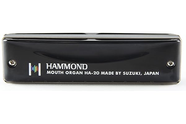 Suzuki HA20C Hammond Harmonica diatonique en do 10 Trous Noir