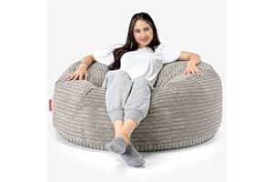 Lounge Pug - CORD - Large Bean Bag For Adults - MAMMOTH - GIANT Beanbag UK - MINK