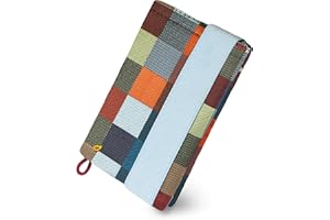 GUGGIARI Slim Wallet for Men - Compact, Soft and Minimalist Wallet to Organize Your Money, Credit Cards and Keys - Secure Wallet with RFID Blocking Technology. (Microfiber, Multi Check)