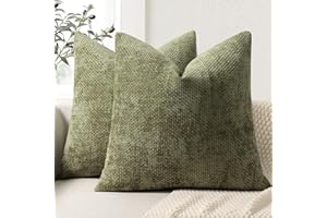 ZWJD Zestaw 2 poszewek na poduszki szenilowe 50x50, poszewki na poduszki, poszewki na poduszki, dekoracyjne poduszki, miękkie poszewki na poduszki na sofę, łóżko i salon, wystrój domu, luksusowe