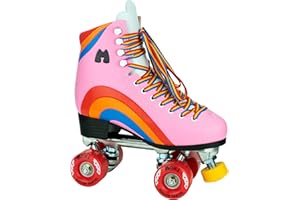 Moxi Rainbow Rider Beginner Quad Roller Skates - Recreational Outdoor High Top Roller Skates in Multiple Colours for All Ages