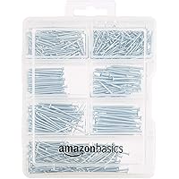 Amazon Basics – Nagel-Set, mit Senkkopf-Nägeln, Drahtstiften, gewöhnlichen Nägeln, Drahtnägeln und Bilderrahmen-Nägeln…