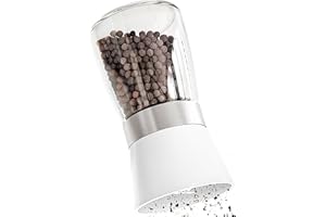 Hannah's Homebrand - Salz und Pfeffermühle mit Keramikmahlwerk - robuste Salzmühle für grobes Salz - ohne Inhalt (1er)
