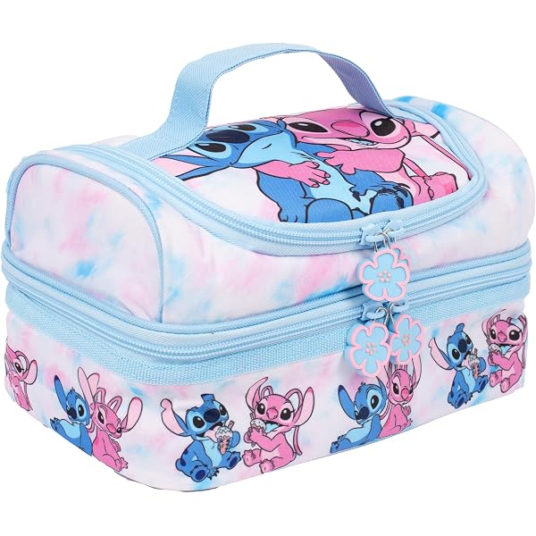 Sac à Dos Enfant Stitch Et Angel – Rose – Bretelles Rembourrées Réglables – Taille Unique – Pour école Ou Loisirs