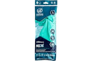 UCI Ultimate Industrial NL15 Lightweight Nitrile Gauntlets, 9/Large, Green