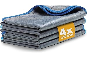 ‎LICARGO LICARGO® 4X Premium Carbontücher - Microfaser Glastücher für kristallklare Autoscheiben ohne Streifen & Schlieren - Scheibentuch mit 350 GSM - Carbon Tücher Auto, Microfasertuch Glas - 50x40 cm