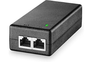 YuLinca Iniettore Poe Gigabit 15,4W, Adattatore Poe 802.3af Power Over Ethernet, 10/100/1000Mbps, Adattatore da Non-Poe a Poe, Plug & Play, Distanza Fino a 100 Metri (328 ft.)