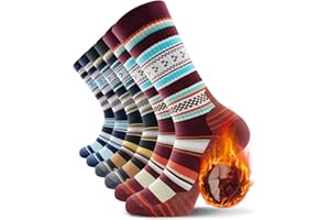 TANSTC Merino Socken Herren,Wollsocken, Outdoor & Trekking-Socken 35-38, 39-42, 43-46, 47-50, Atmungsaktiv & Anti-Blasen Warm Dicke Gepolstert Thermosocken für Herren, Damen, 3 Paar