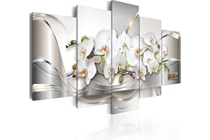 CUADROS B&D XXL murando Impression sur toile intissee tableau 5 parties tableaux decoration murale photo image artistique photographie graphique nautique Abstrait Fleurs