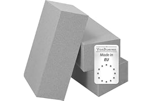 VonBueren 3 x Steckschaum trocken Steckschwamm für Blumen | ca. 23 x 10,5 x 7,5 cm je Blumensteckschaum | Steckmasse zum Basteln | Steckmoos | für Kunstblumen und Trockenblumen | Made in EU