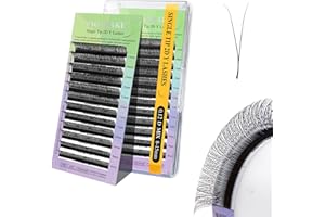 NAGARAKU Y Cils 2D Forme Y Professionnelles Pré-fanés Doux Légers Naturels Volume Russe Extension de Faux Cils Premade Fans Bouquet Prefait Ventilateur Wispy Cluster Eyelash Noir Mat (0.12 D 8-15mm)
