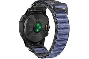 TORBOLLO Compatible con Garmin, correa deportiva de nailon tejido resistente con gancho en G para fēnix/Forerunner/Approach/MARQ/quatix/D2 Series Tough correa de repuesto para hombres