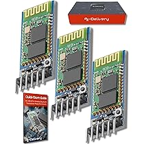 Module Bluetooth HC-05 - Lot De 3, émetteur/récepteur Série, Compatible Arduino, Raspberry Pi, Portée 10 M - 9