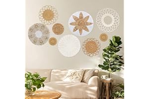 DETENE 9 Cesti Da Parete in Stile Boho Cesti da Parete Intrecciati Decorazioni Da Parete In Rattan Per Decorazioni Da Casa Parete Agriturismo Soggiorno