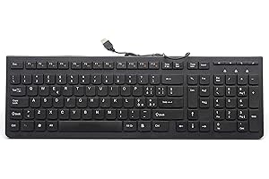 SIMPLETEK Tastiera Multimediale Cablata Per Pc Con Interfaccia USB 2.0 | Nera, Layout ITA