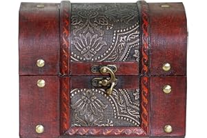 BRYNNBERG Thunderdog Alessia duża — piracka skrzynia skarbów 18 x 13 x 13 cm skrzynia skarbów drewniana skrzynia