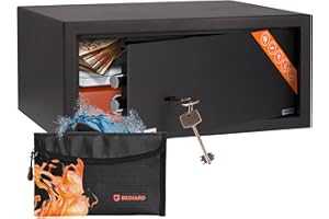 Brihard Laptop Coffre-fort à Clé pour Ordinateur Portable 20 x 43 x 35 cm, Verrouillable, Capacité 27 L, pour Ordinateur Portable, Argent, Bijoux et Documents A4