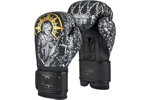 Twisto Boxing Gloves S6 - Pro Training & Sparring, Maya Hide Leather, Muay Thai, MMA, Kickboxing, Men, Women, Adults, Heavy Punching Bag, Focus Mitts, Pads, Gym Workout, 10oz 12oz 14oz 16oz