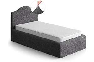 ‎PAULATO PAULATO Husse für Einzelbett über das Kopfteil und Grundgestell rüberziehen, Husse für Boxspringbetten 80-130cm Mikrofaser, bi-elastisches, kratzfestes und maschinenwaschbares Gewebe Made in Italy