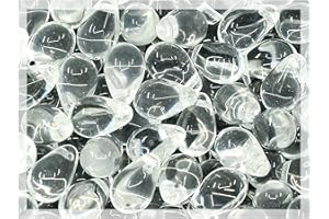 BOHEMIA CRYSTAL VALLEY Czech 50-Piece Glass Beads, 6x9mm, Teardrop Transparent Crystal Clear