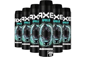 AXE - Déodorant Homme Spray - Apollo - 48h non-stop frais - Parfum sauge et bois de cèdre - lot 6x200ml