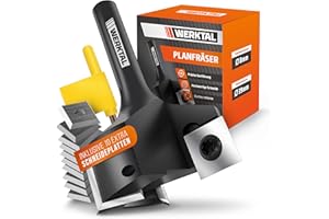 WERKTAL - Planfräser 8mm Schaft [39mm Durchmesser] - Präziser Hobelfräser mit 10 extra Wendeschneidplatten - Professioneller Planfräser für Oberfräse 8mm & CNC Fräse - Schaftfräser & Abrichtfräser