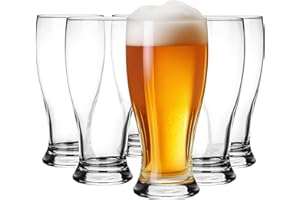 GLASMARK KROSNO 1992 Glasmark Krosno - Set di bicchieri da birra da 0,5 litri, per birra, bicchieri, bicchieri, per birra, birra, birra, bicchieri, lavabili in lavastoviglie, 6 x 500 ml