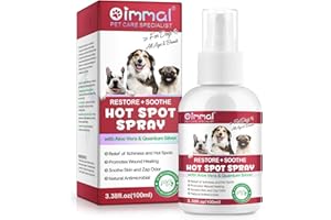 BODY JUICE OIL Hot Spot Spray for Dogs, Dog Itchy Skin Relief, Itch Relief for Skin, Paws, Ears - Stop Licking, Scratching - Perfect for Small, Medium & Large Dogs - 100ml